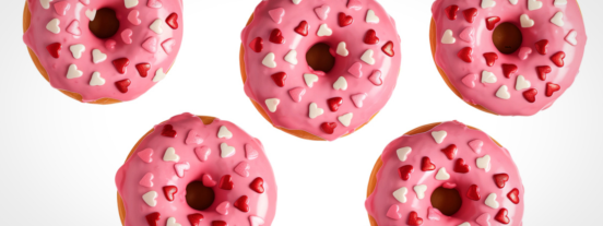 valentine donut making